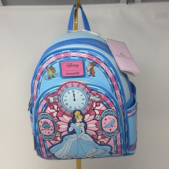 Loungefly Disney Cinderella Stained Glass Portrait Mini Backpack NWT STORE MODEL main image 14
